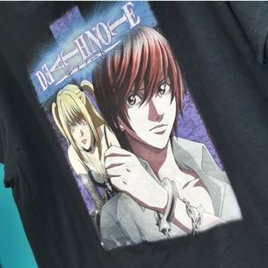 Anime TShirt Graphic Tee Shirt Black All Cotton 'Death Note Series' Size Large